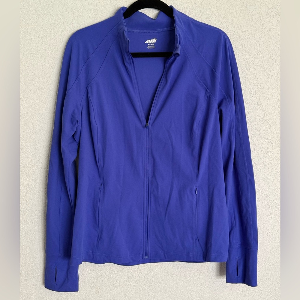 Avia Women's Zip-Front Active Jacket in Blue/ purple